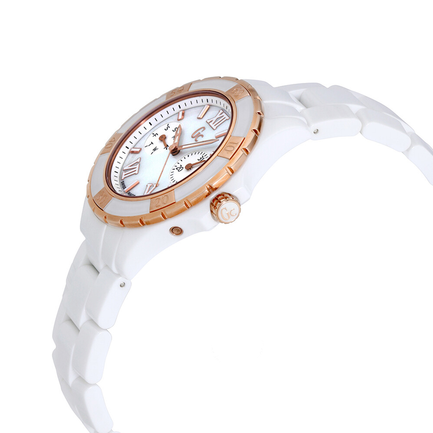 Guess XL-S Glam White Mother Of Pearl Dial Ladies Watch X69003L1S-1