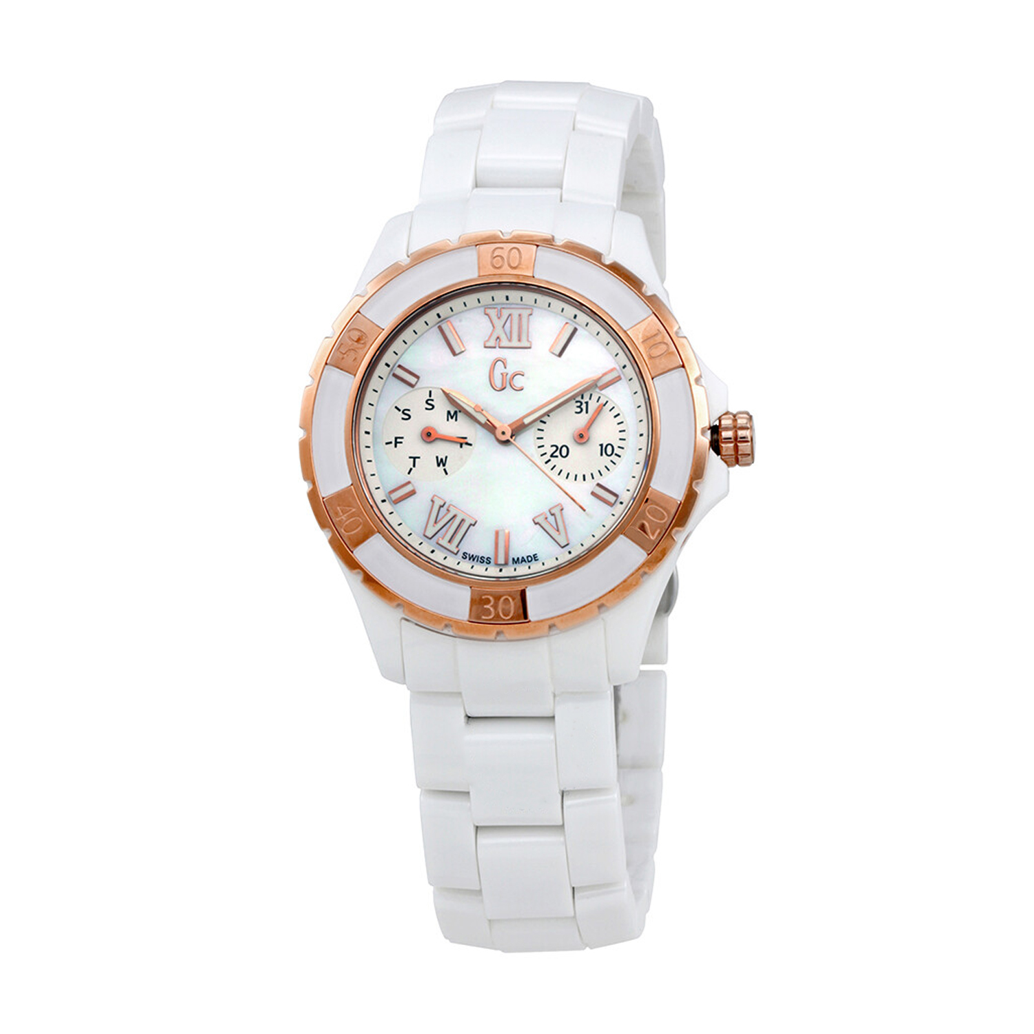 Guess XL-S Glam White Mother Of Pearl Dial Ladies Watch X69003L1S