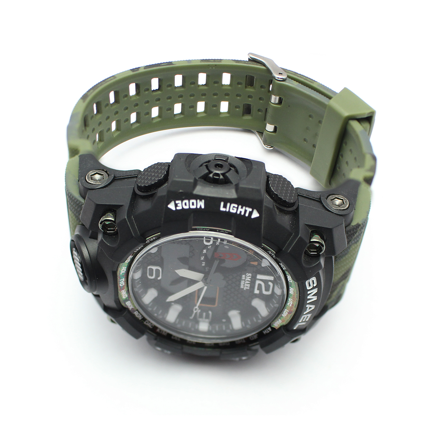 Smael Men Sports Dual Display Camouflage Watch-9
