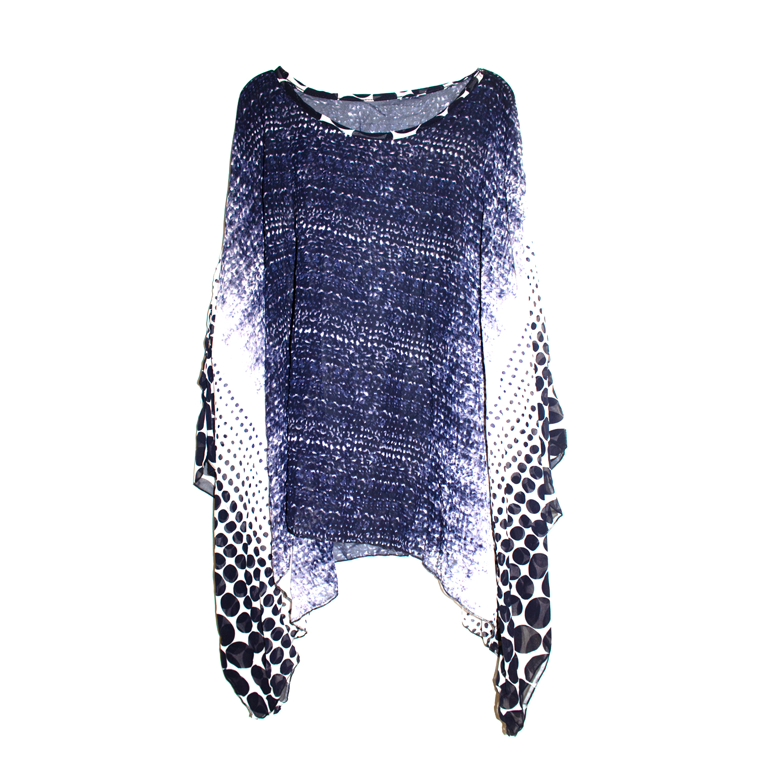 Max-Hsuan-Women's-Loose-Solid-Sheer-Chiffon-Caftan-Poncho-Batwing-Tunic-Top-Blouse-Summer-Oversized-Shirts