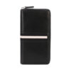 Bally Tasyo Leather Zip Around Black Wallet