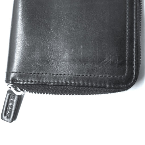 Bally Tasyo Leather Zip Around Black Wallet 3