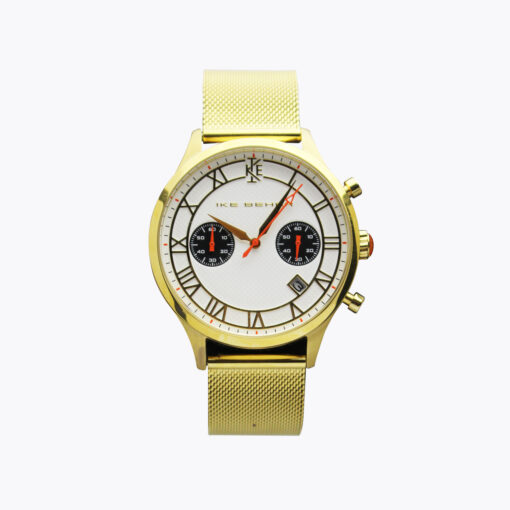 Ike Behar Gold Quartz Men Watch