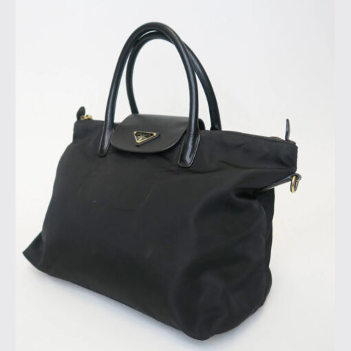 Prada Saffiano Trimmed Tessuto Tote Bag 2