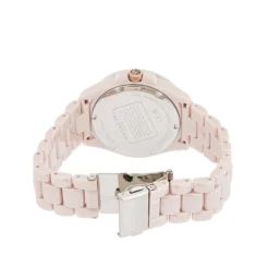 Coach Greyson Multi Color Crystal Accent Rainbow Bezel Pink Ceramic Watch 14504020 1