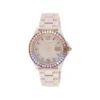 Coach Greyson Multi Color Crystal Accent Rainbow Bezel Pink Ceramic Watch 14504020