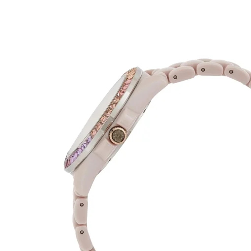 Coach Greyson Multi Color Crystal Accent Rainbow Bezel Pink Ceramic Watch 14504020 2