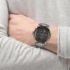 Hugo Boss Grey Steel Olive Green Solar Chronograph Mens Watch 1514034 3