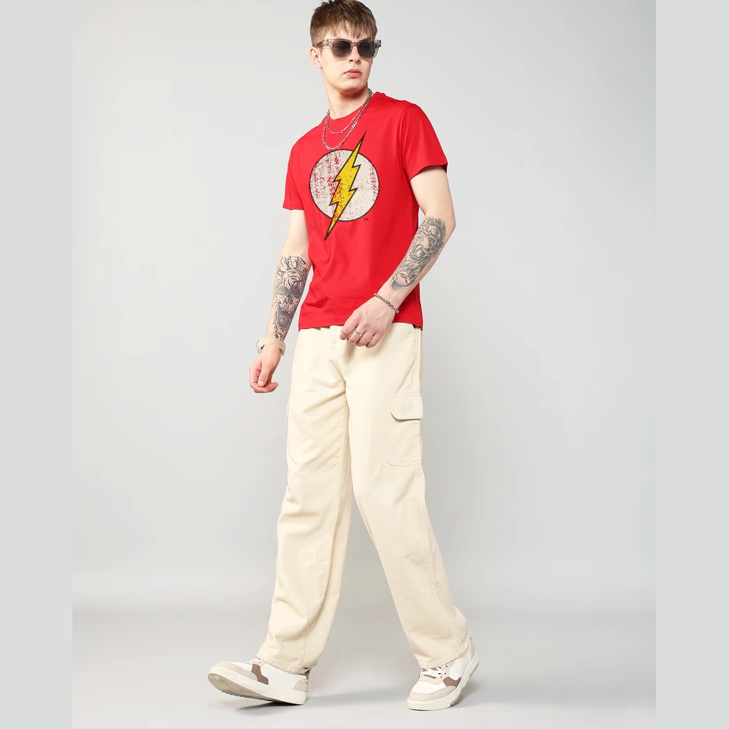 DC Comics Flash Logo Print T-Shirt -02