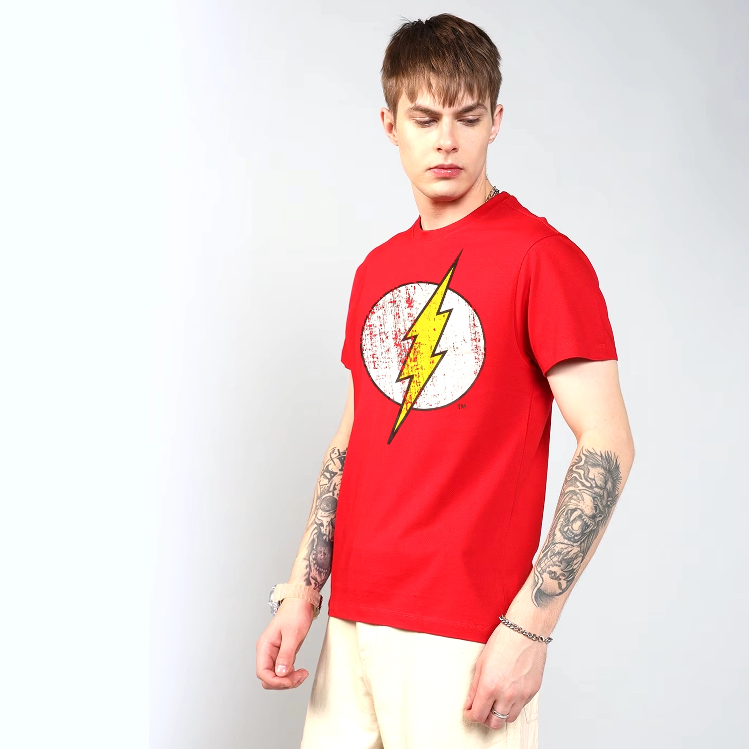 DC Comics Flash Logo Print T-Shirt -04
