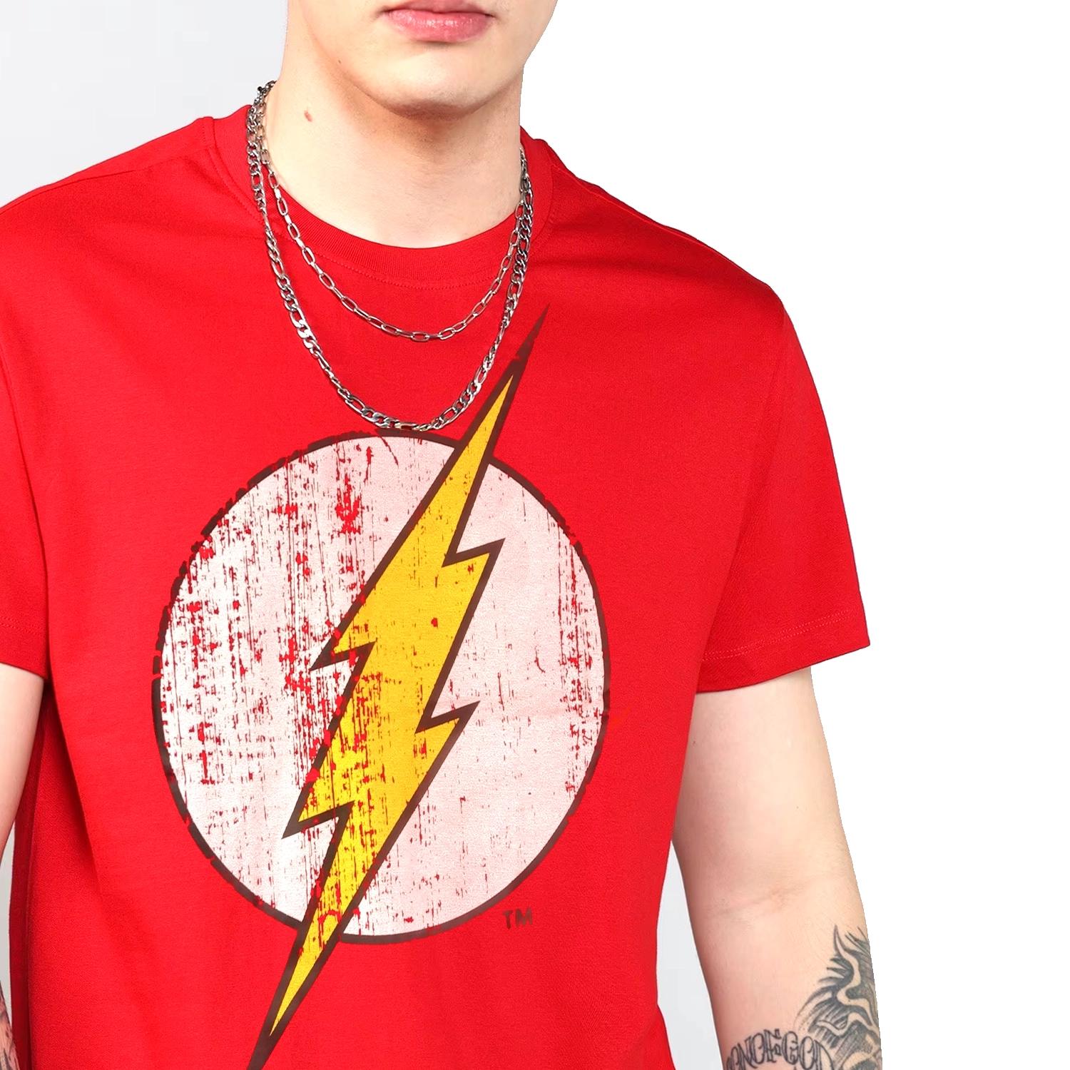 DC Comics Flash Logo Print T-Shirt -06