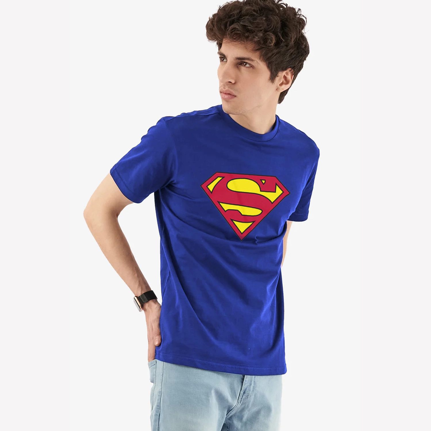 SUper Men Blue Round Nack T Shirt-02