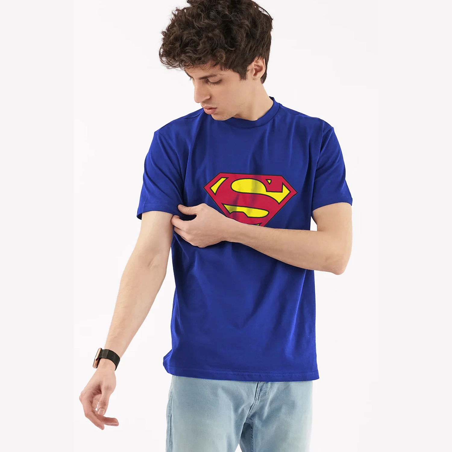 SUper Men Blue Round Nack T Shirt-03