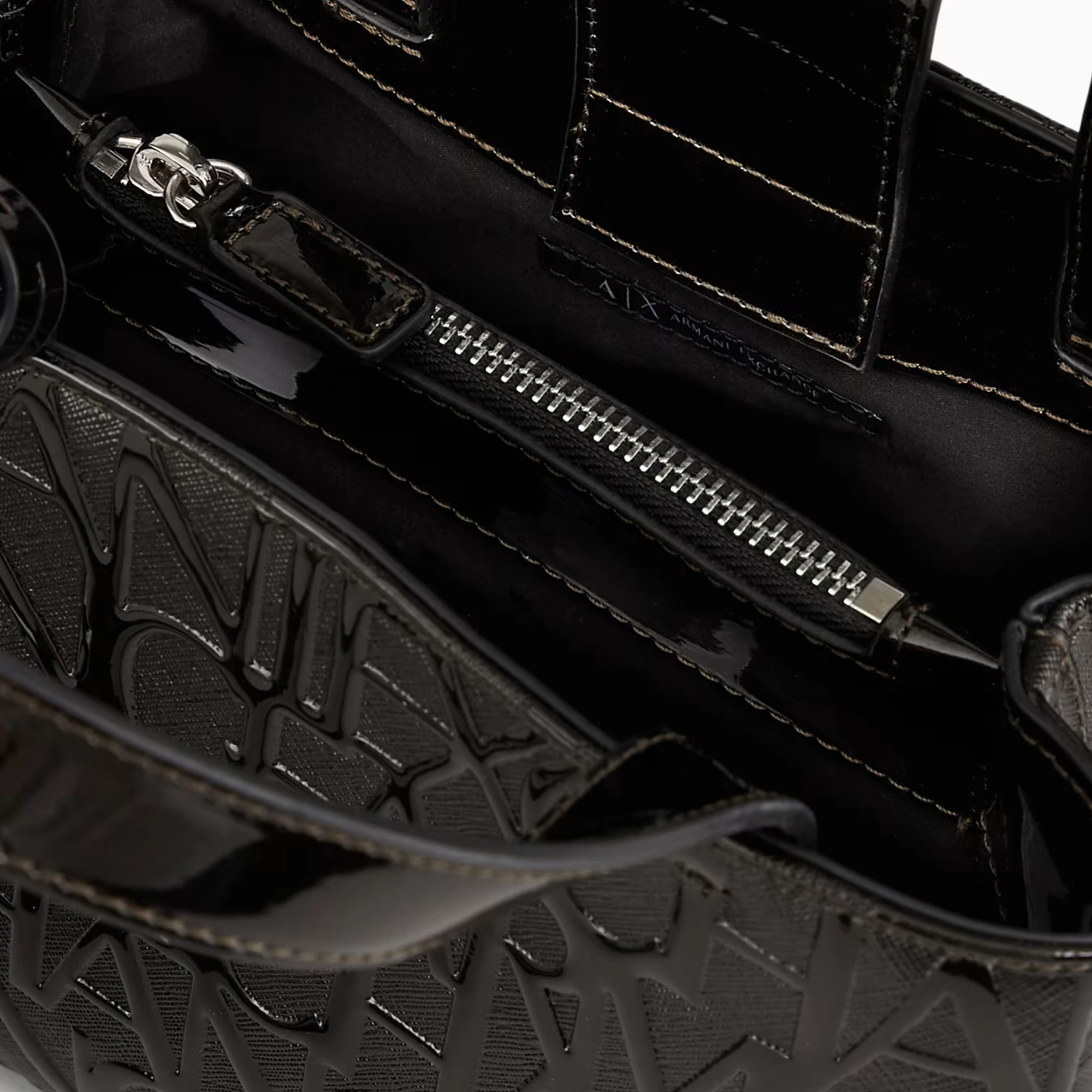 Armani Exchange Small handbag with allover logo-01