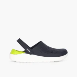 Crocs LiteRide Lazer Cut Clogs - Navy & Lime Punch