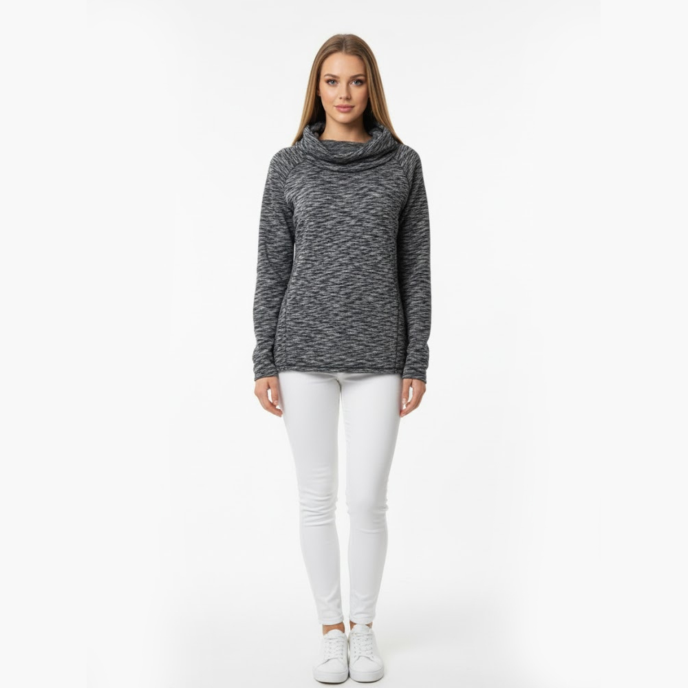 Avalanche Women's Grey Cowl Neck Pullover-01