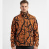 Cabela’s Men's Orange & Black Printed Full Zip Fleece Jacket
