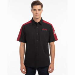 Indian Motorcycle Men's Black & Red Short Sleeve Work Shirt