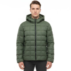 Reebok Men’s Puffer Jacket – Stylish Winter Wear with Logo