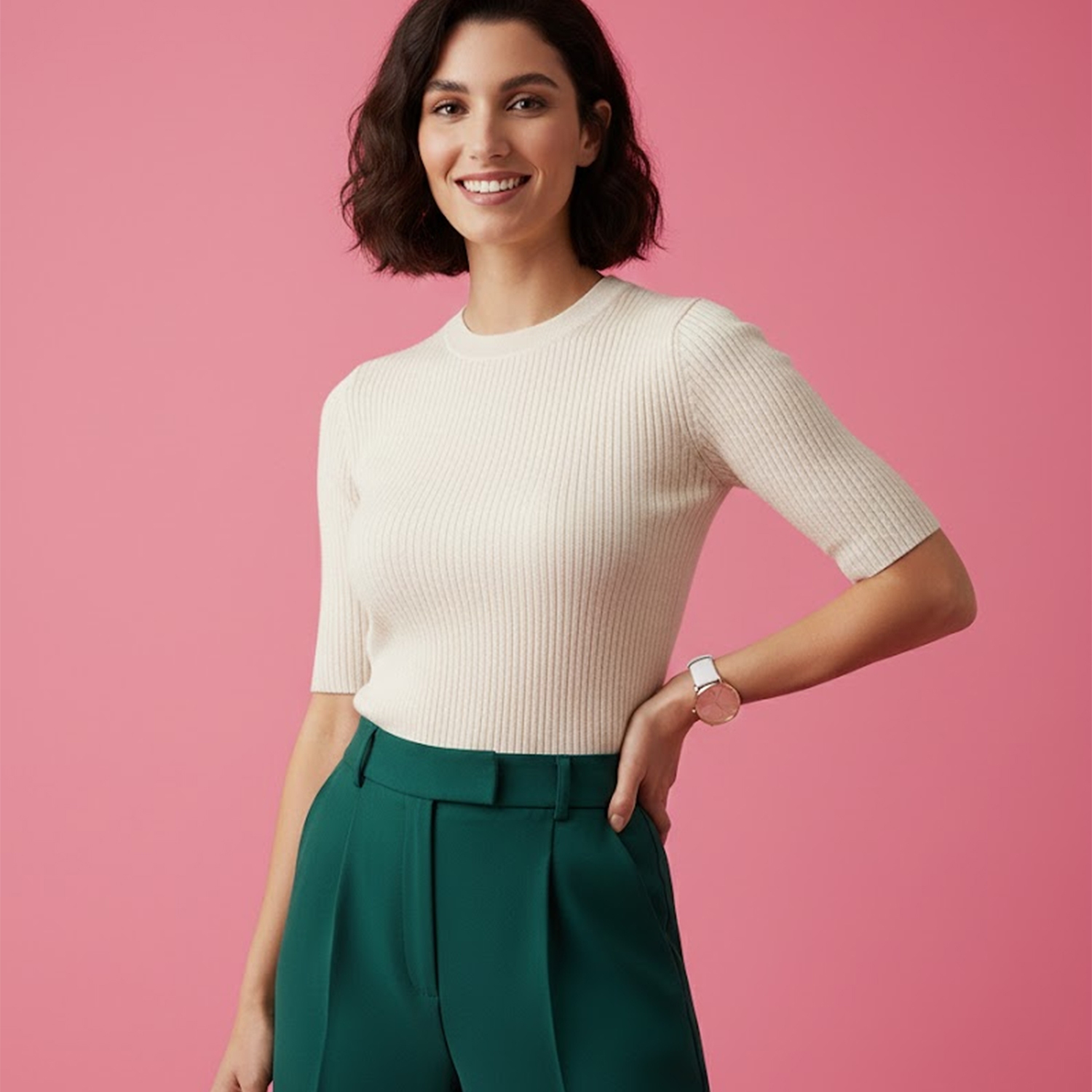 Tommy Hilfiger Women's Stainless Steel Leather Strap Watch-1782543-04