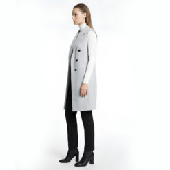 Alternative view of Stradivarius Women’s Double Breasted Wool Blend Sleeveless Long Coat Gray