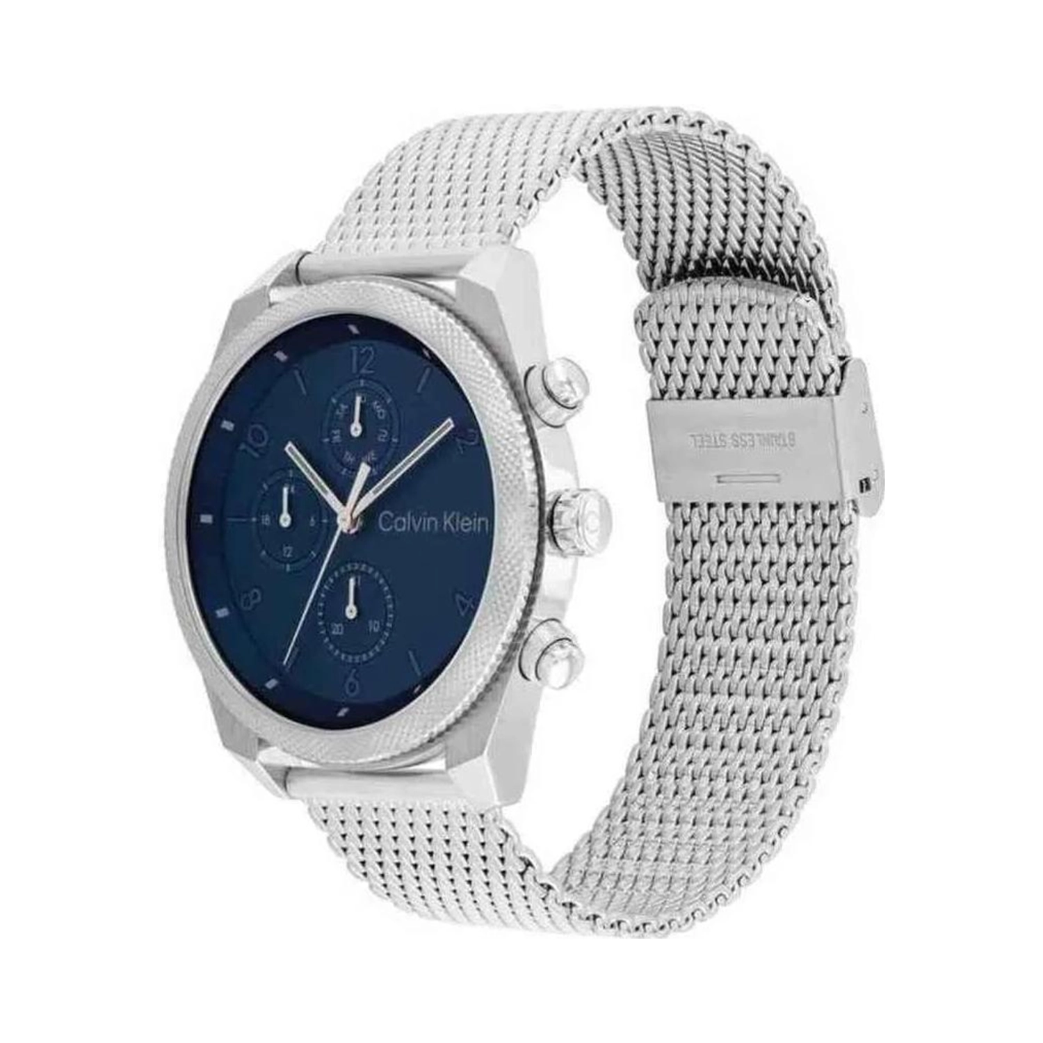 Calvin Klein Impact Silver Mesh Mens Quartz Watch 25200360-01