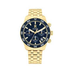 Tommy Hilfiger Mens Gold Plated Chronograph Quartz Watch 1792158