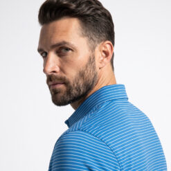 Alternative view of Jack Nicklaus Blue Striped Golf Polo Shirt Man