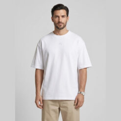 Men’s White Oversized Crew Neck T-Shirt